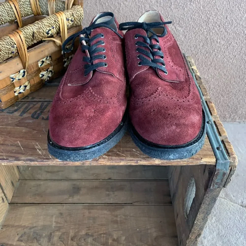 House Of Hounds Red Suede Leather Shoes